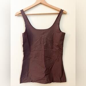 Organic Basics Naked Tank Top mauve brown neutral Size Small